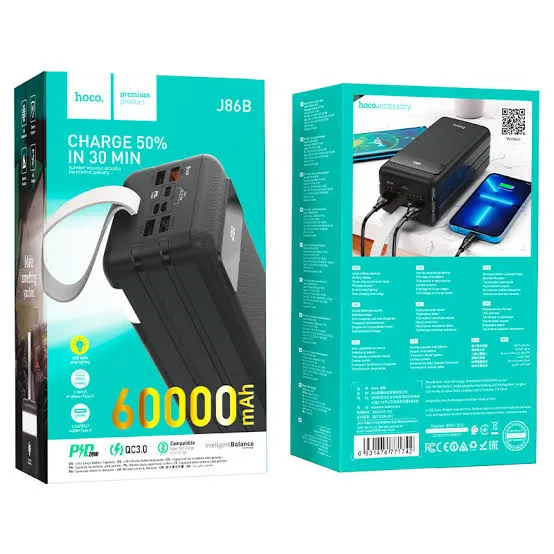 Hoco J86B Power Bank – Batterie Externe Portable Haute Capacité pour Smartphone | Zorando Algérie