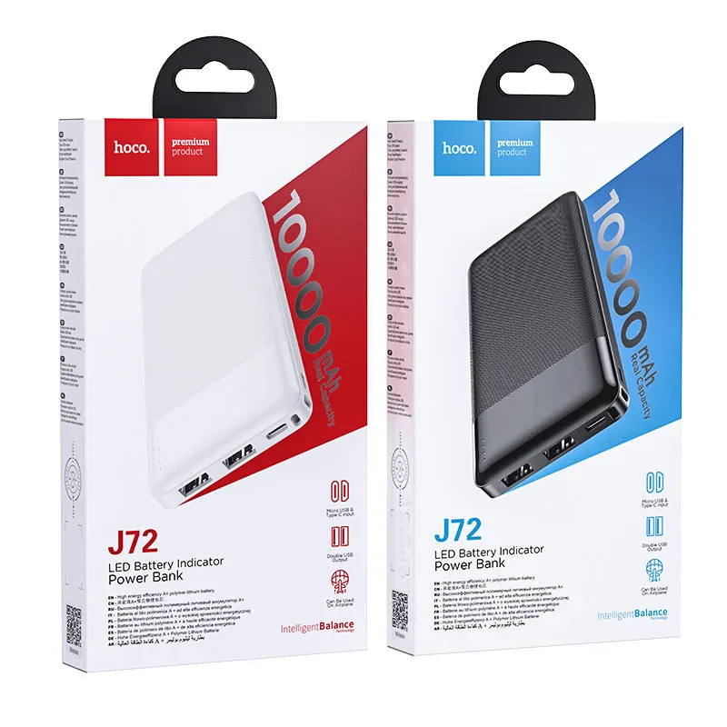 Hoco J72 Easy Travel 10000mAh – Batterie Externe Power Bank Portable | Zorando Algérie